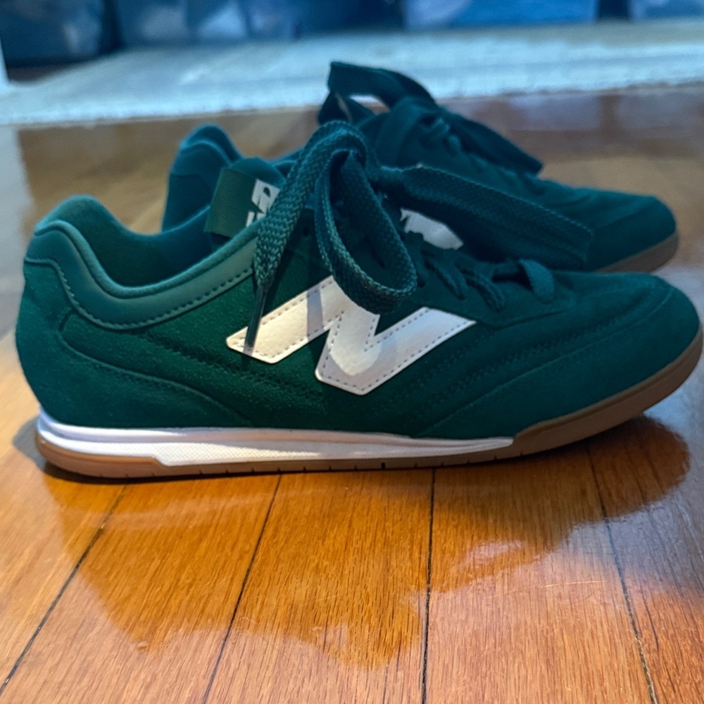 New Balance Green and White Athletic Shoes
